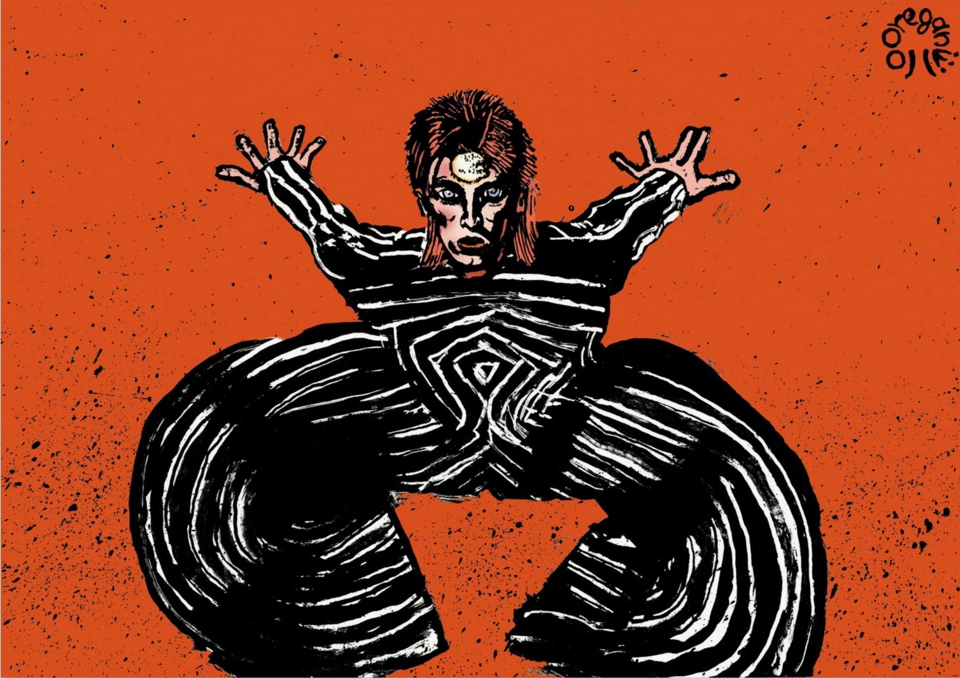 Bowie Yamamoto Sukita 1973 - Museum-Quality Matte Paper Poster