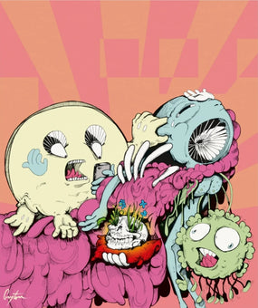 Three Figures at the Base of the Internet - Museum Quality Matte Paper Poster 25x25 cm / 10x10″