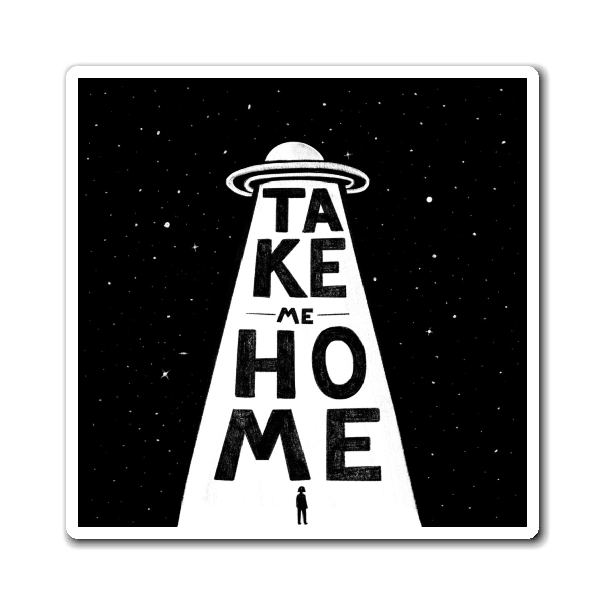 UFO - Magnet Paper products Creator Collective 4" × 4"