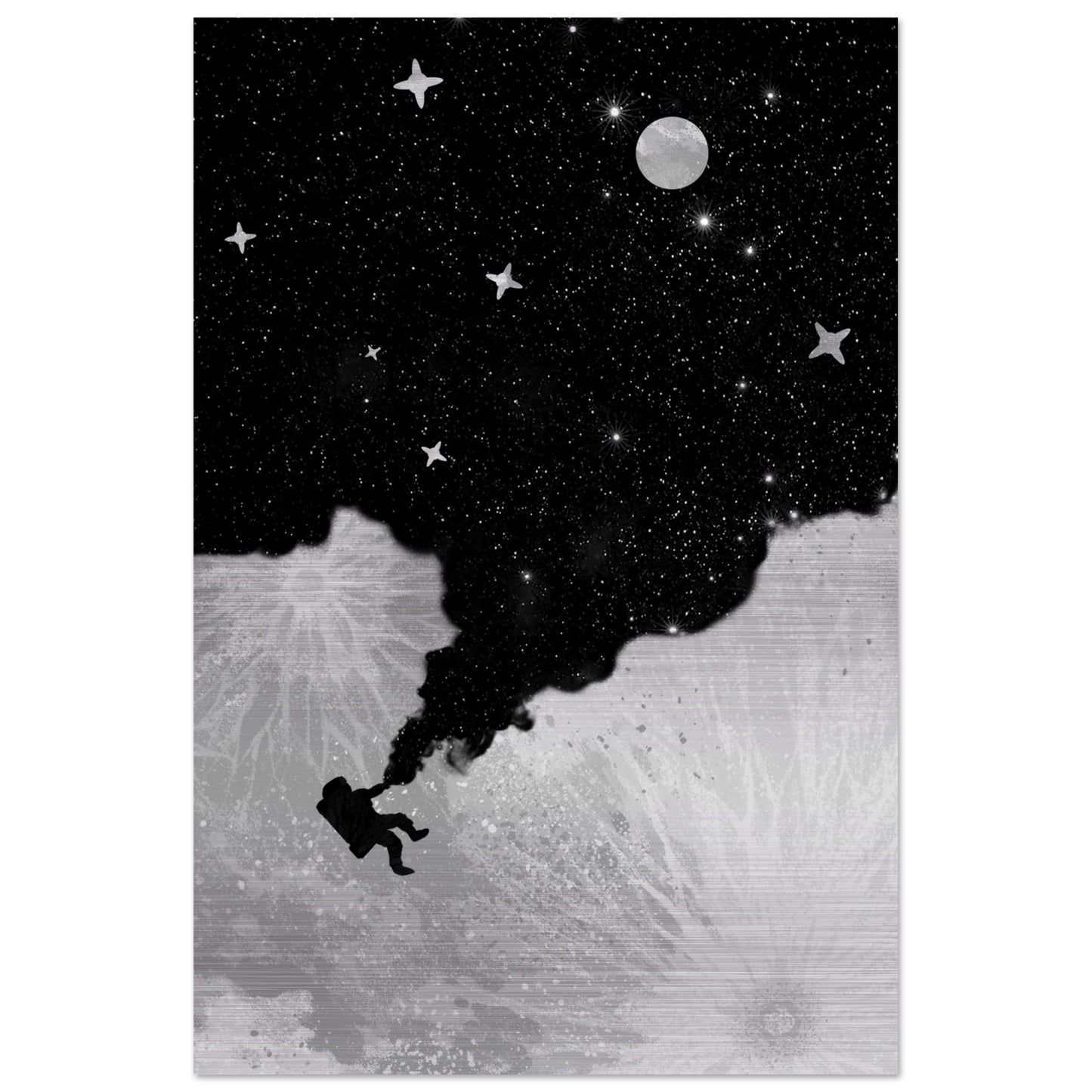 Astro Drift - Brushed Aluminum Print Print Material Creator Collective 60x90 cm / 24x36″