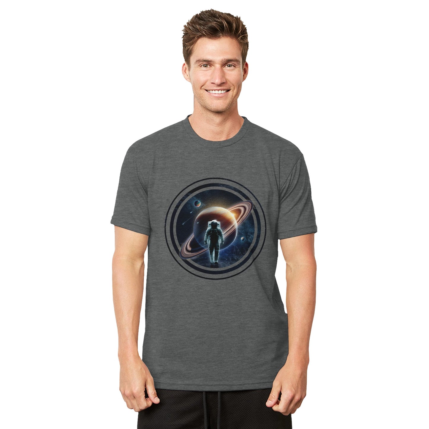 Celestial Wanderer - Unisex Heavyweight Crewneck T-Shirt Print Material CreatorCollective