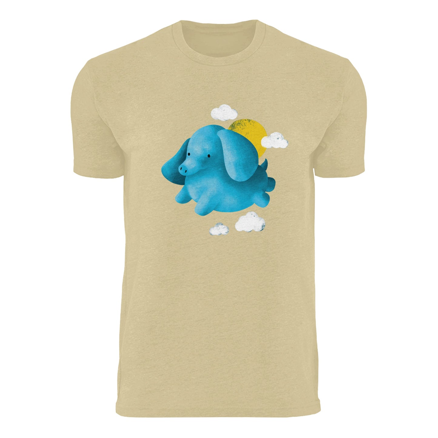 Elephant - Unisex Heavyweight Crewneck T-Shirt Print Material Creator Collective S Natural