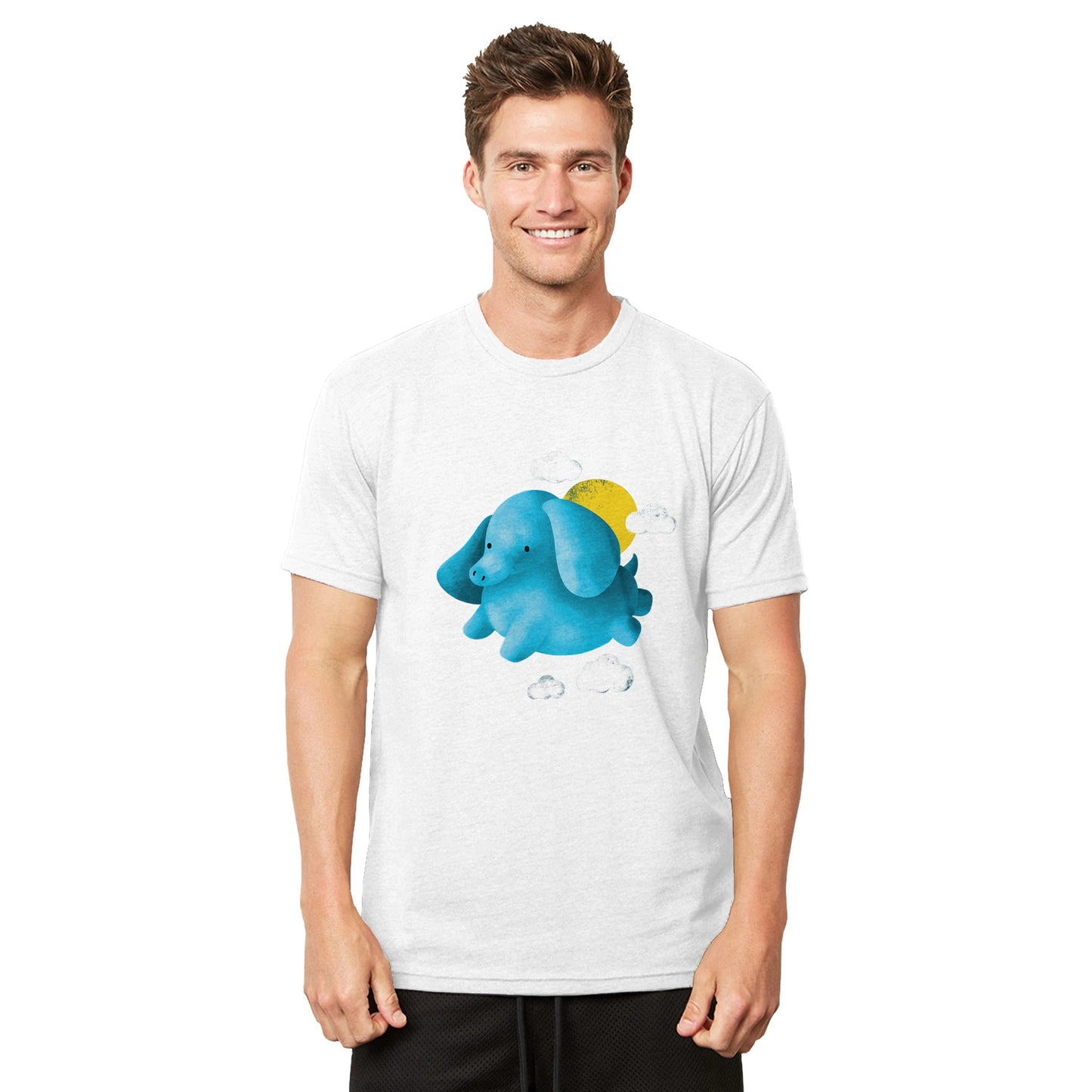 Elephant - Unisex Heavyweight Crewneck T-Shirt Print Material Creator Collective