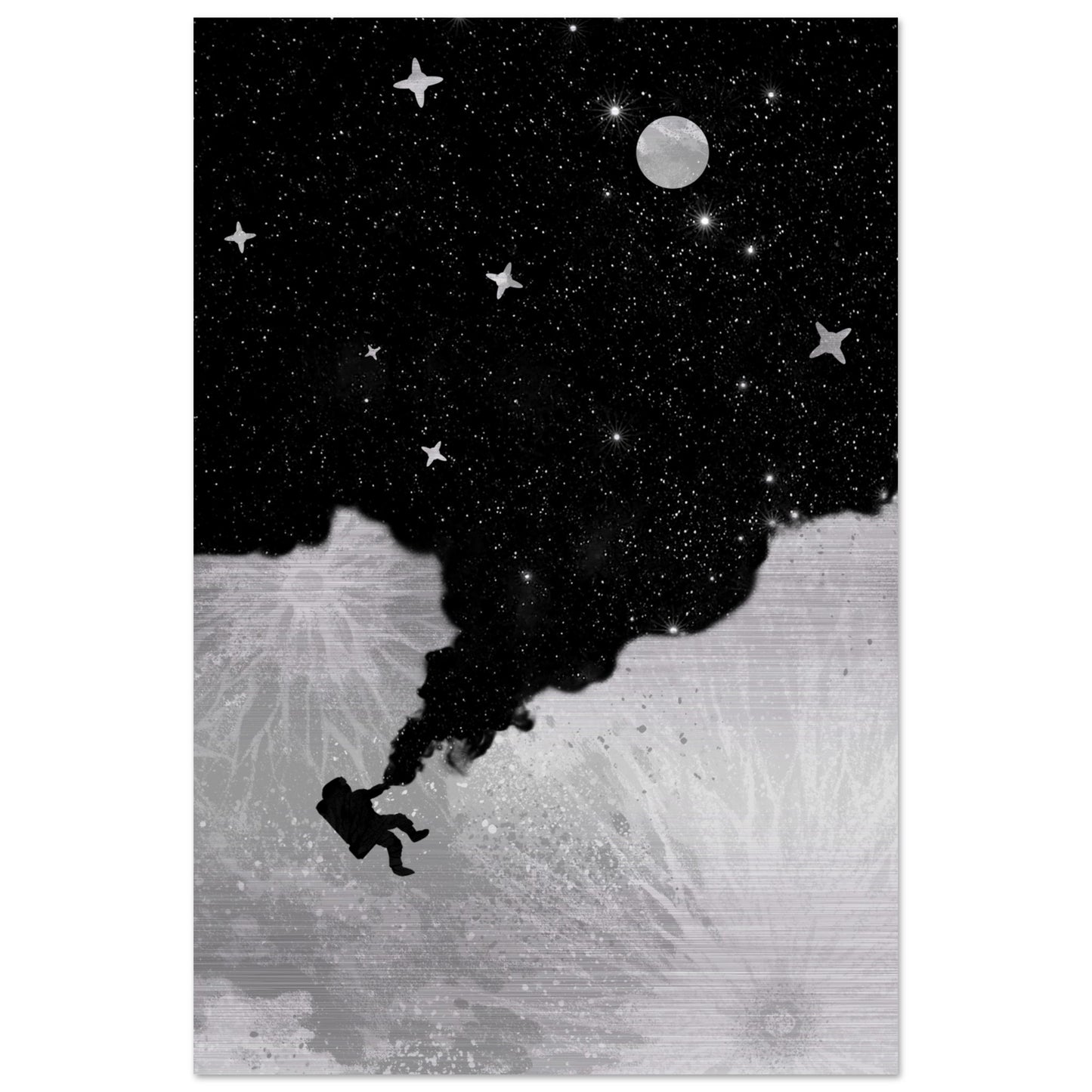 Astro Drift - Brushed Aluminum Print Print Material Creator Collective 50x75 cm / 20x30″