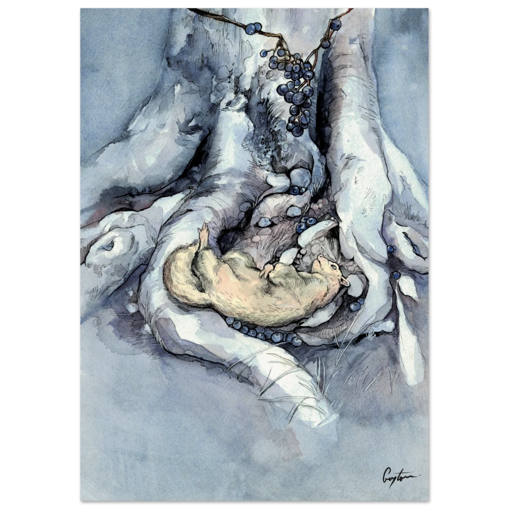 White Ferret - Museum-Quality Matte Paper Poster A4 21x29.7 cm / 8x12″ Print Material Creator Collective Default Title