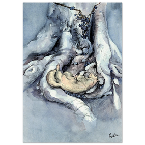 White Ferret - Art Print