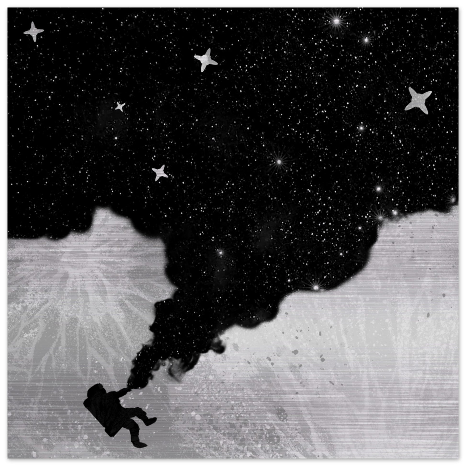 Astro Drift - Brushed Aluminum Print Print Material Creator Collective 20x20 cm / 8x8″