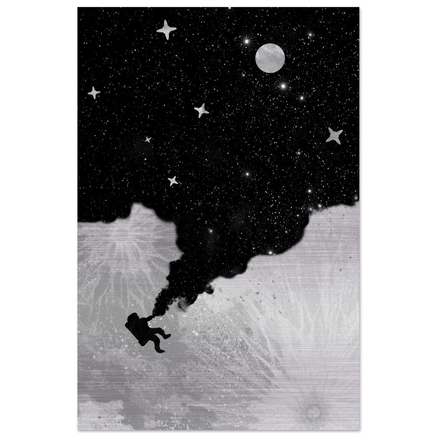 Astro Drift - Brushed Aluminum Print Print Material Creator Collective 20x30 cm / 8x12″