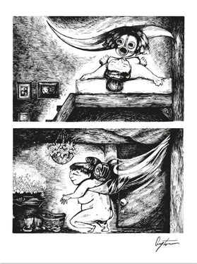 Unexpected Visitor - Premium Matte Paper Poster 15x20 cm / 6x8″