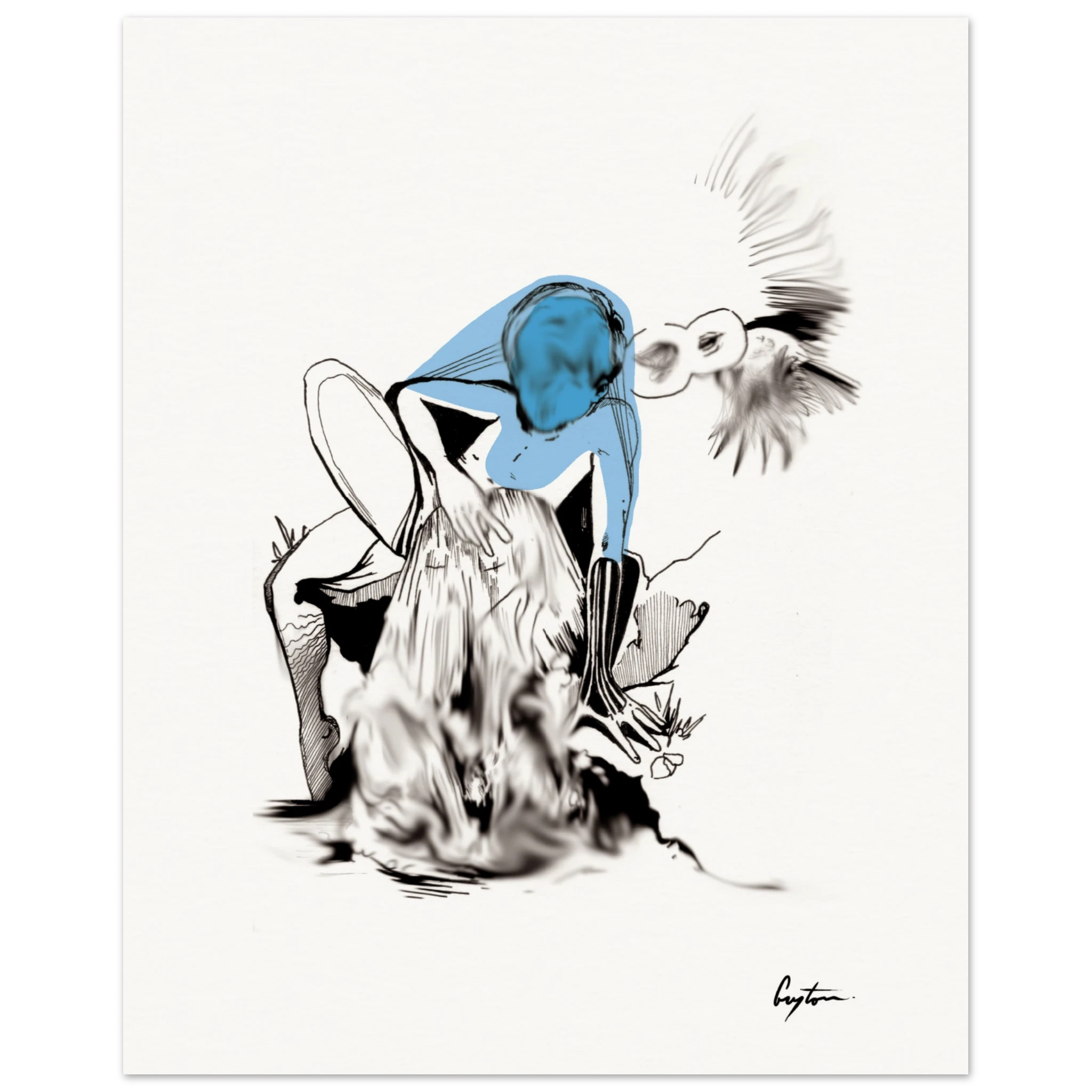 hey kid B - Museum-Quality Matte Paper Poster 20x25 cm / 8x10″