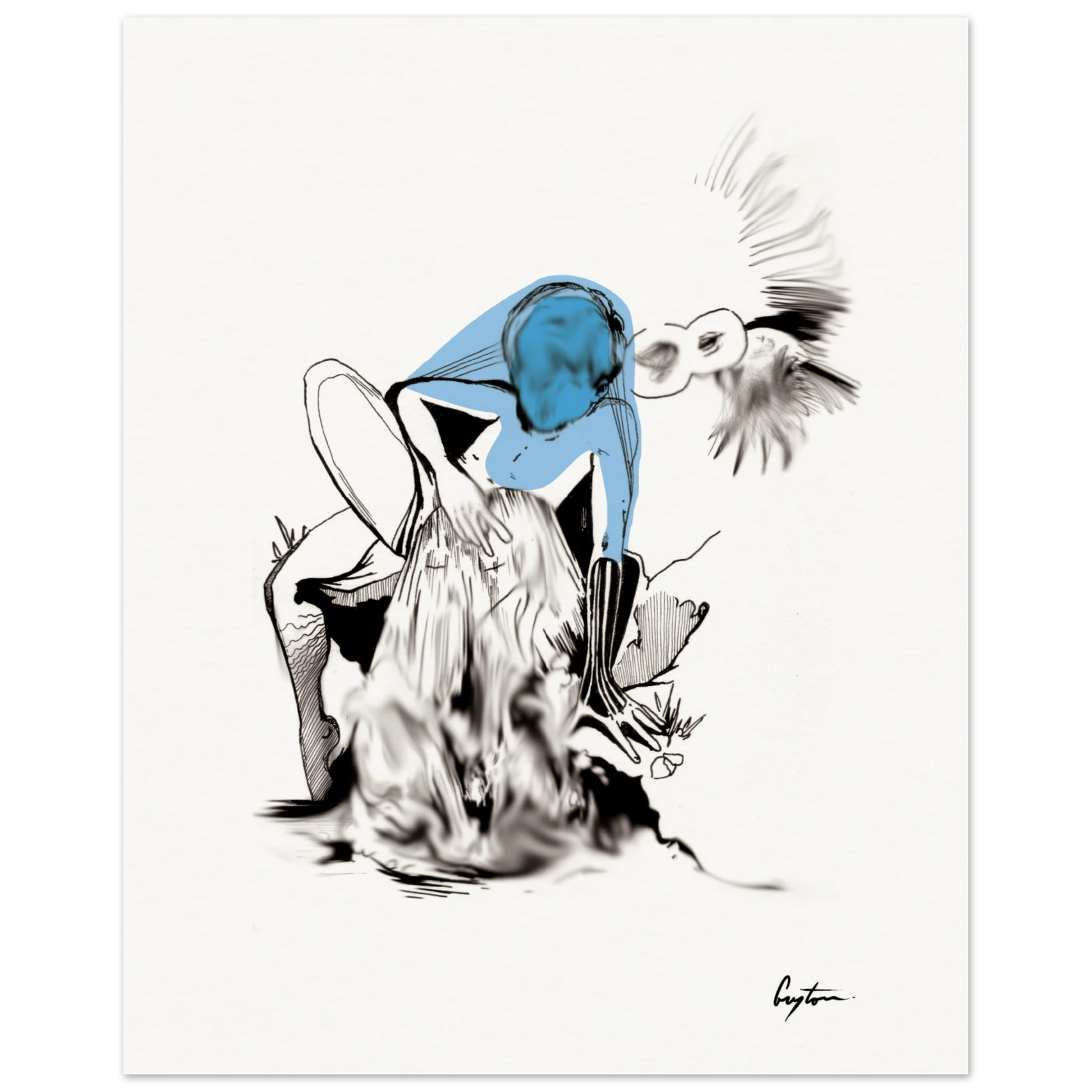 hey kid B - Museum-Quality Matte Paper Poster 20x25 cm / 8x10″ Print Material Creator Collective Default Title