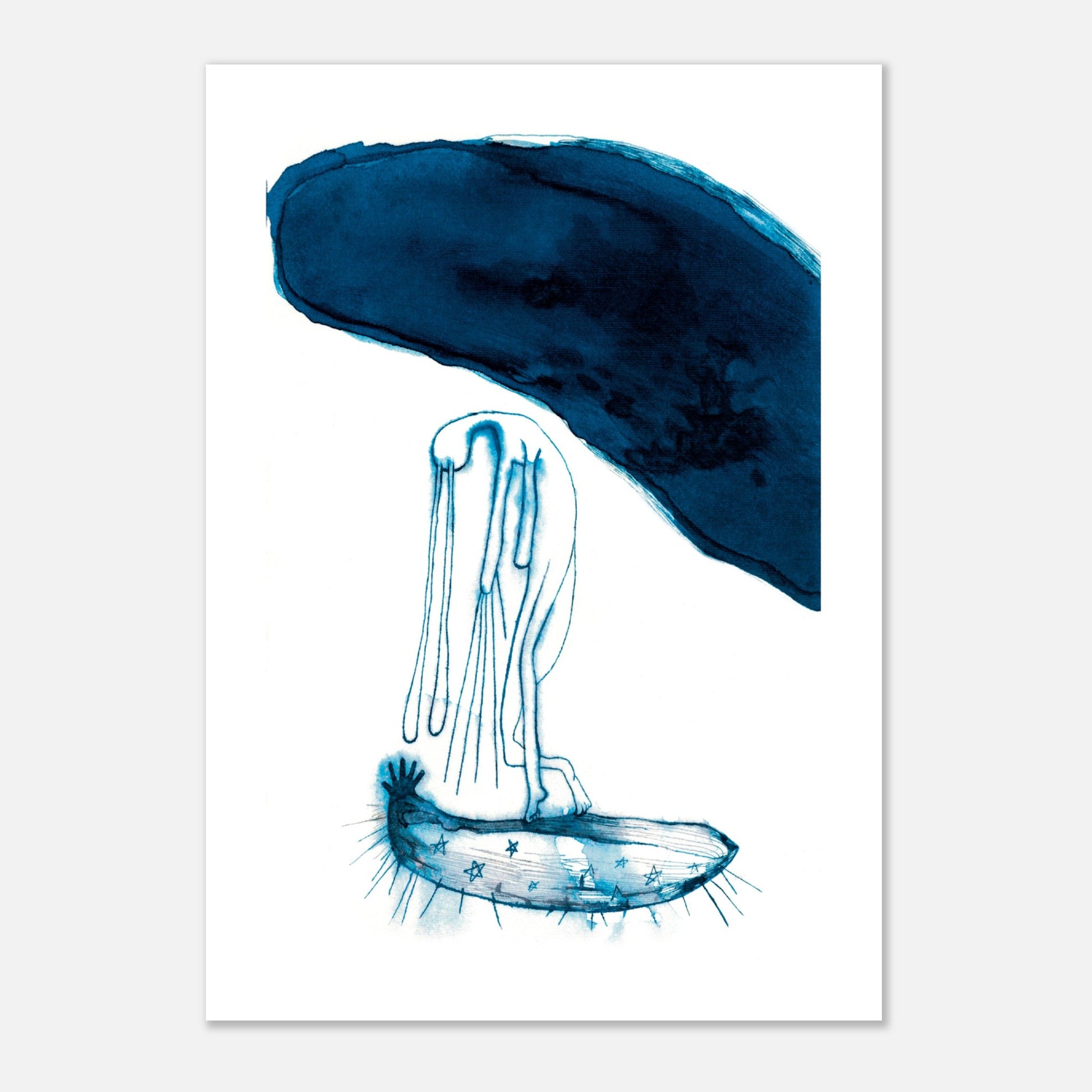 Reaching - Premium Matte Paper Poster 21x29.7 cm / 8x12" Print Material Creator Collective