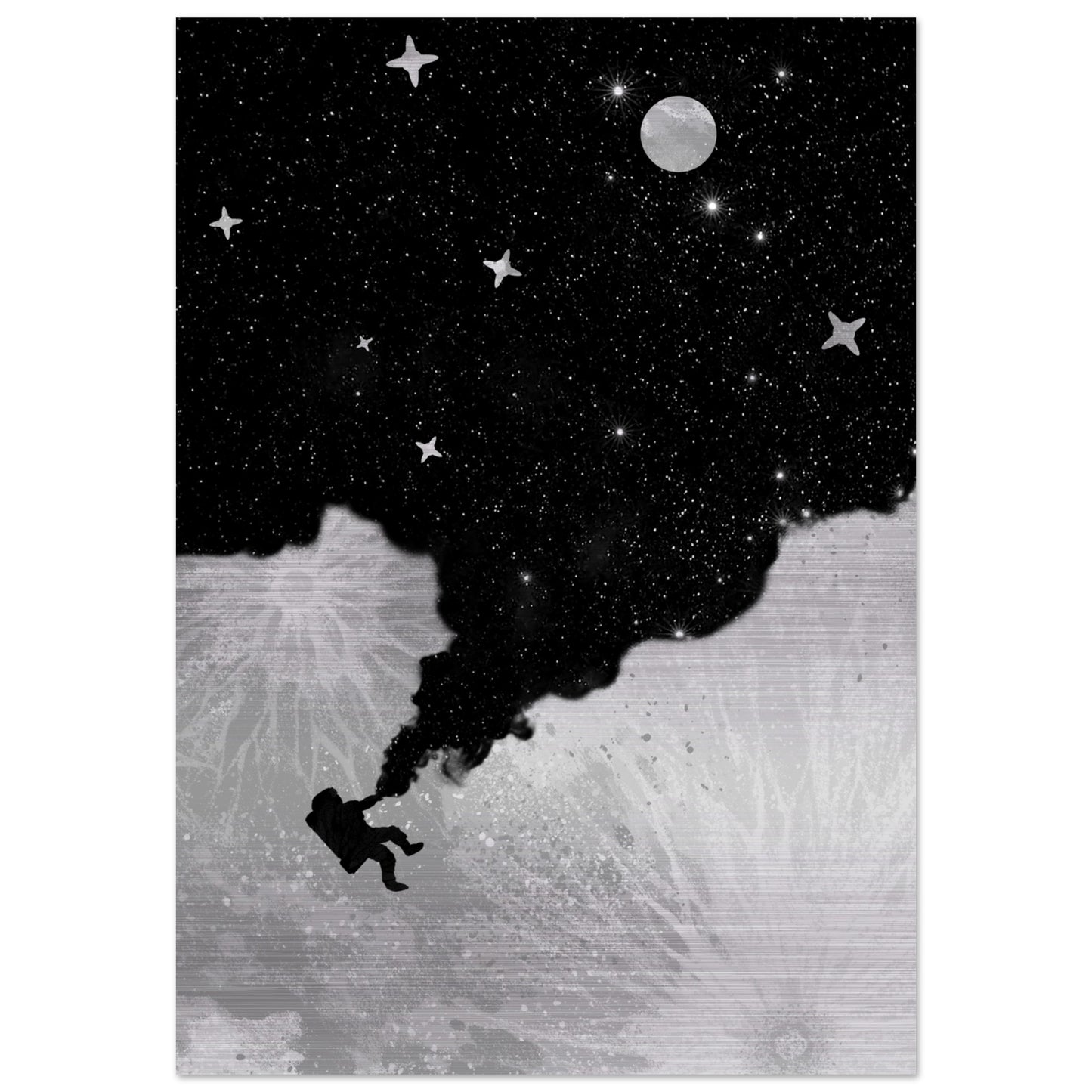 Astro Drift - Brushed Aluminum Print Print Material Creator Collective 70x100 cm / 28x40″
