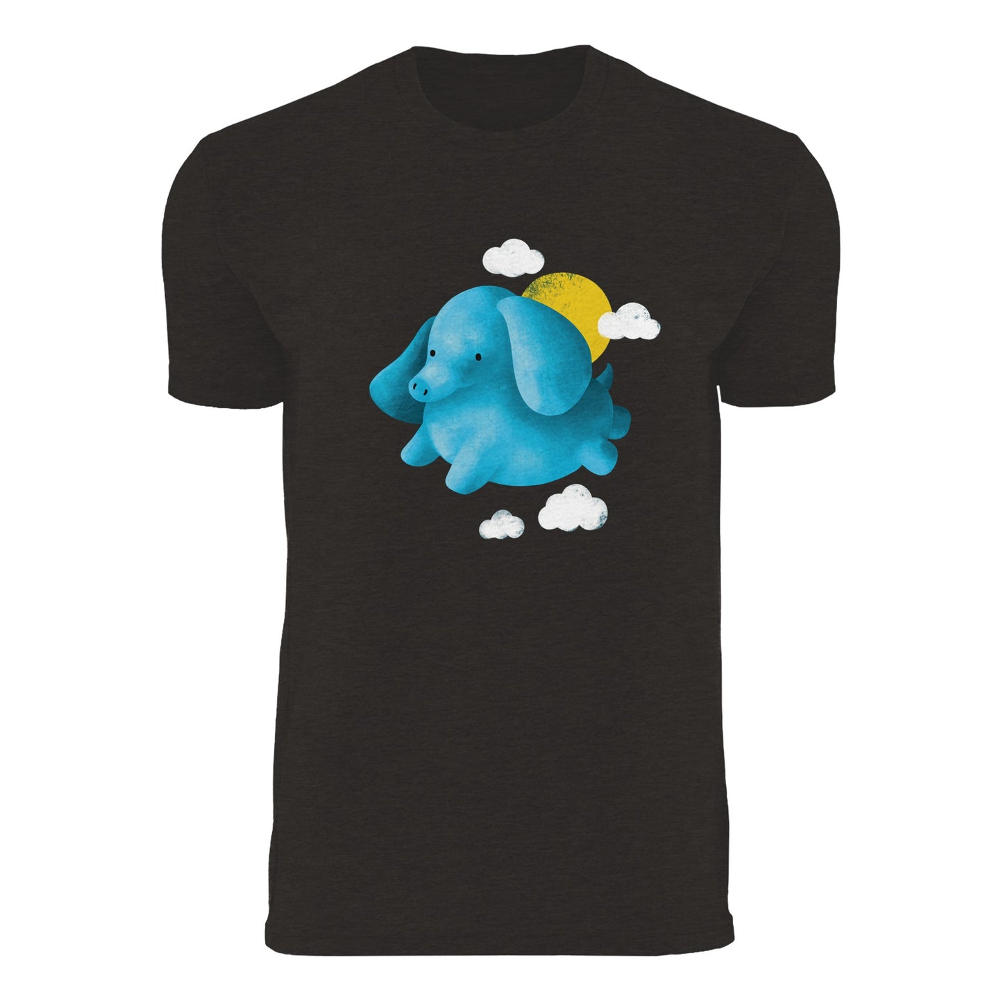 Elephant - Unisex Heavyweight Crewneck T-Shirt Print Material Creator Collective S heather black