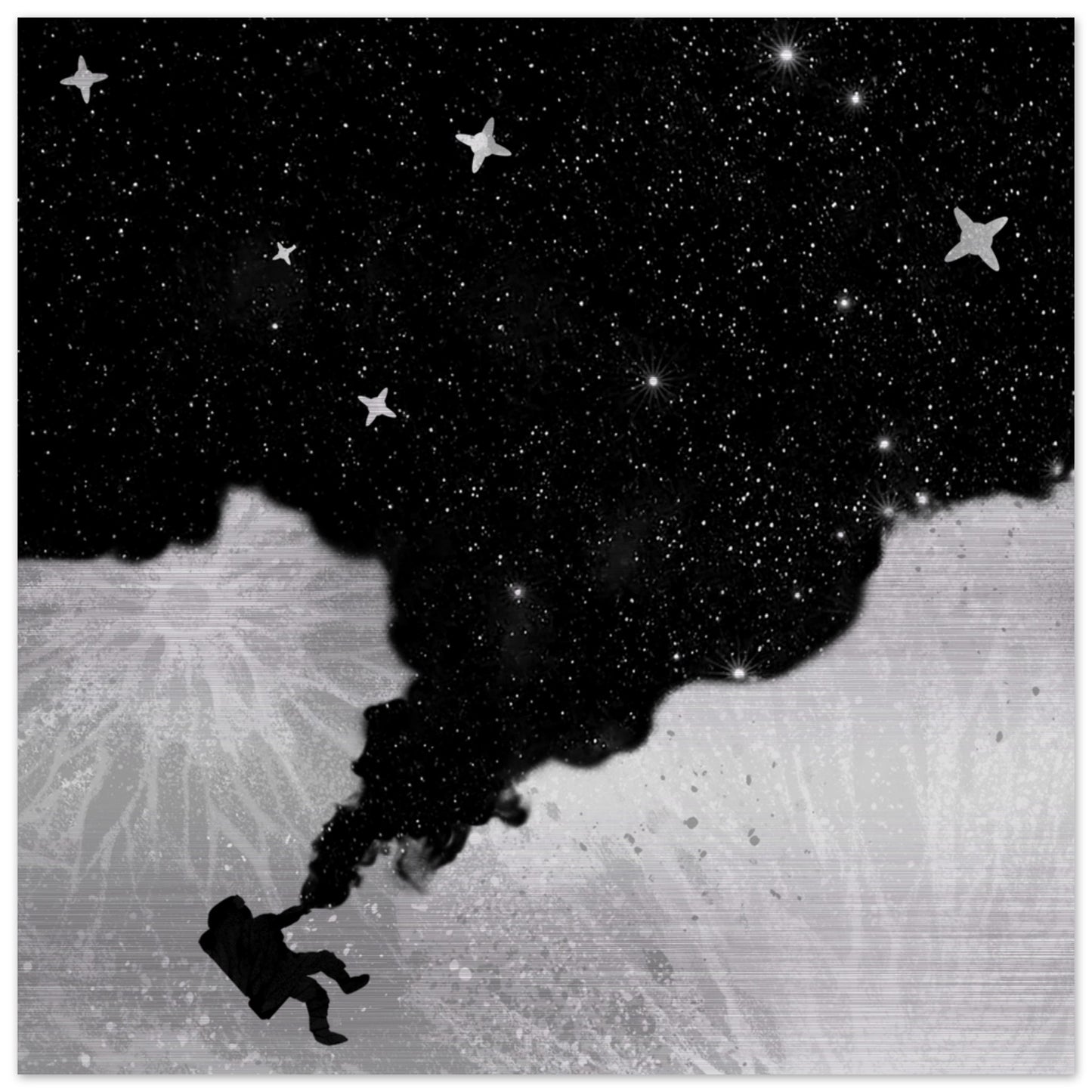 Astro Drift - Brushed Aluminum Print Print Material Creator Collective 30x30 cm / 12x12″