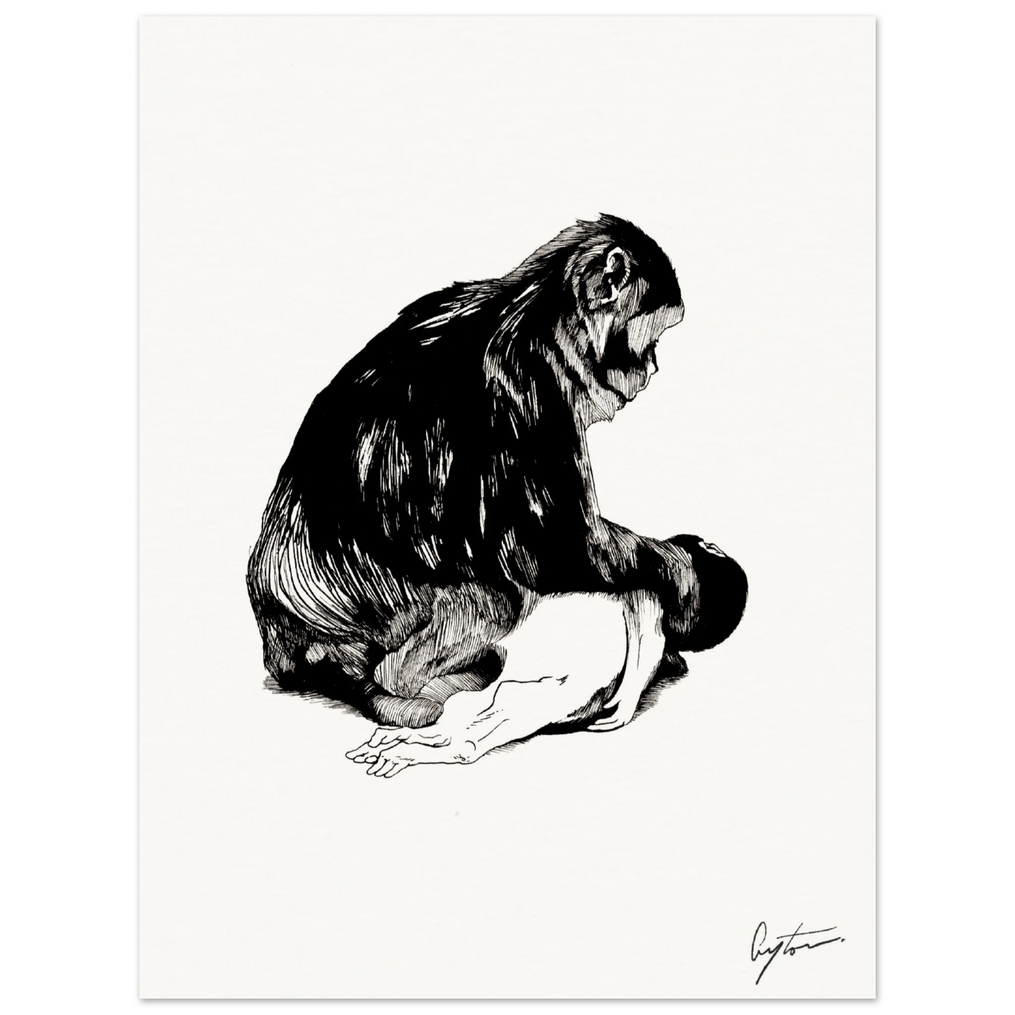 Silence - Museum-Quality Matte Paper Poster 15x20 cm / 6x8″