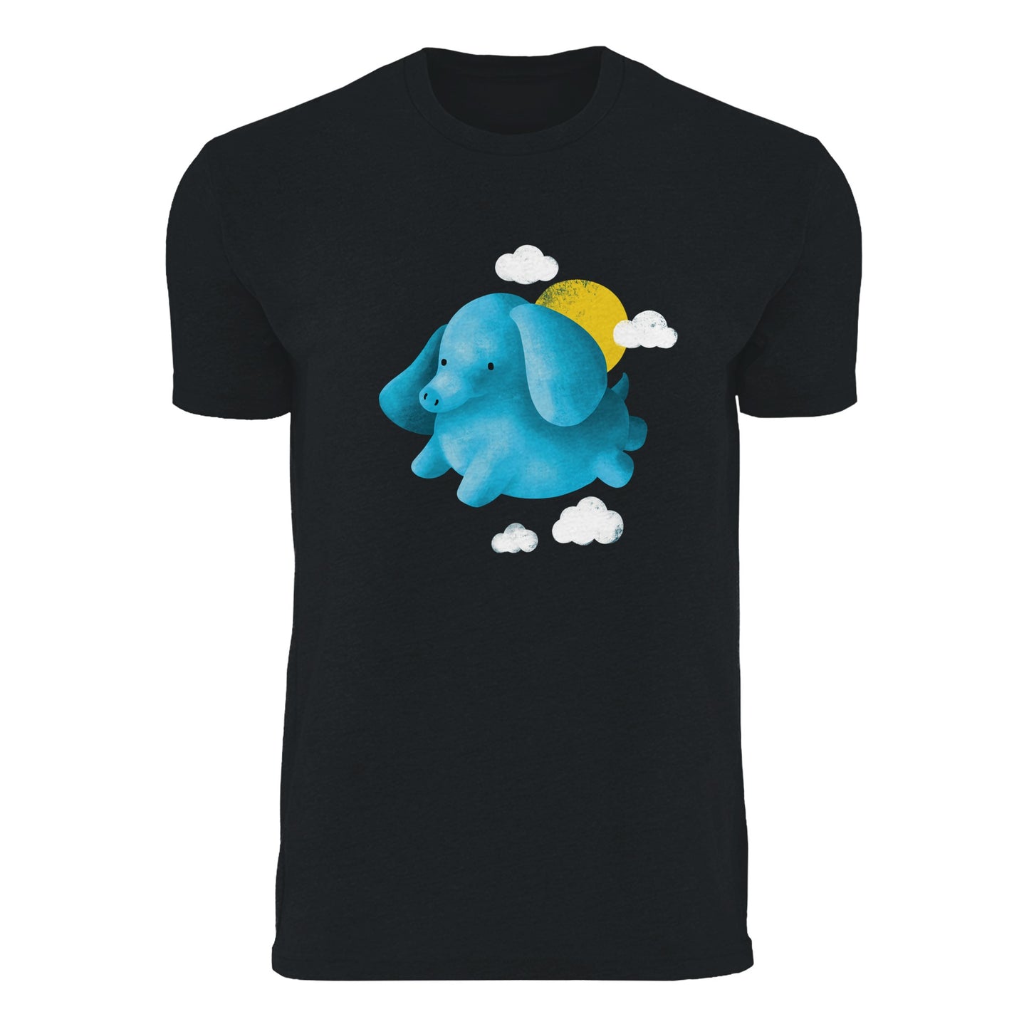 Elephant - Unisex Heavyweight Crewneck T-Shirt Print Material Creator Collective S Black