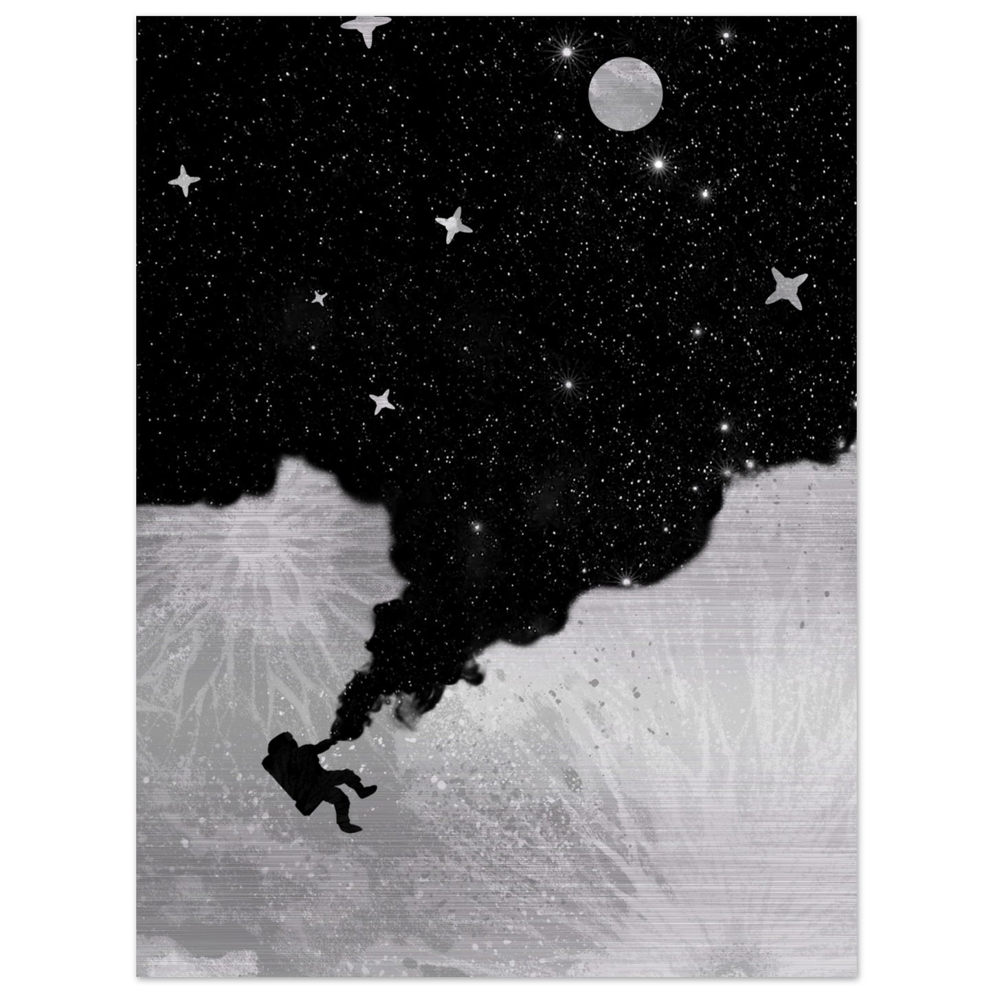 Astro Drift - Brushed Aluminum Print Print Material Creator Collective 60x80 cm / 24x32″