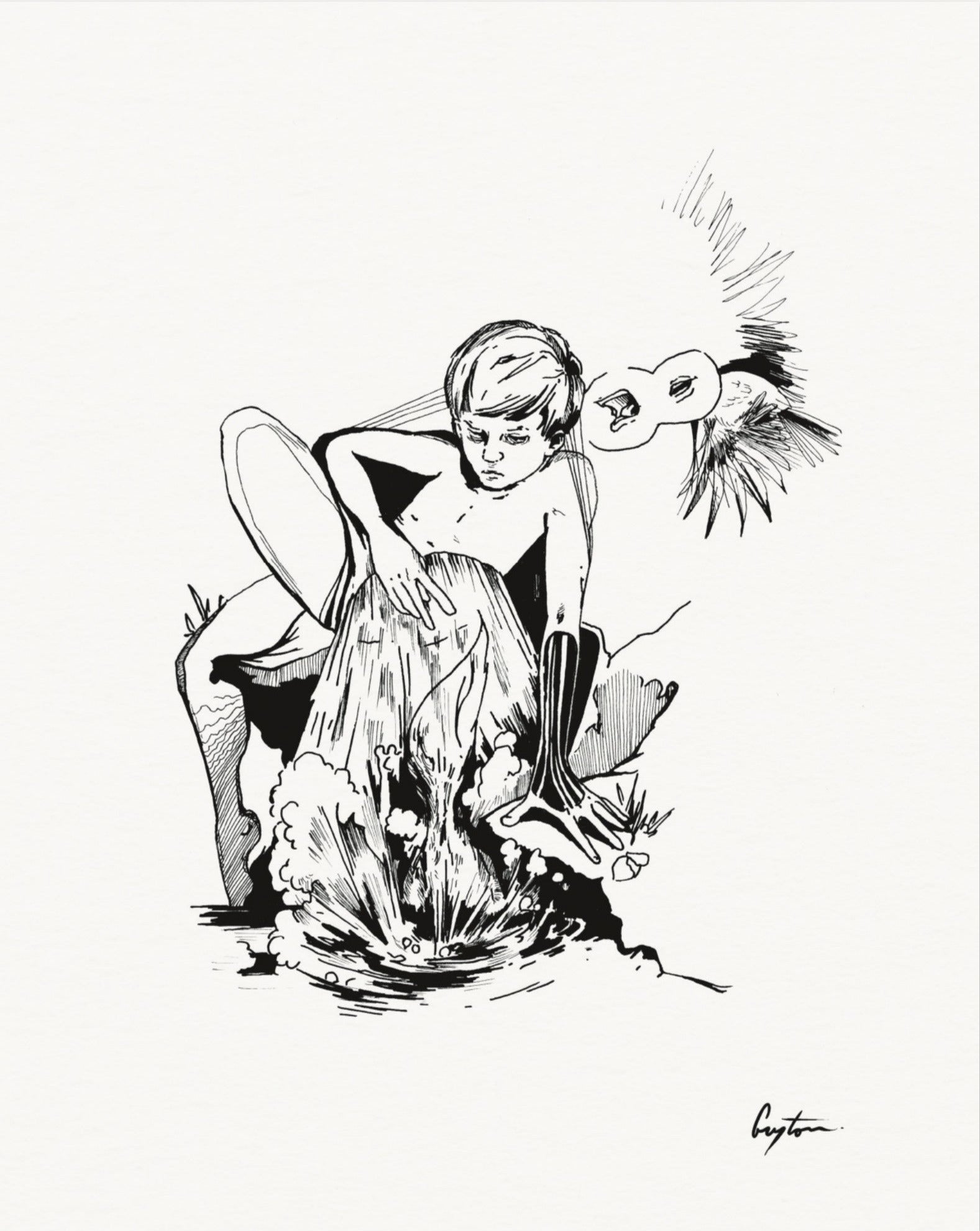 hey kid A - Museum-Quality Matte Paper Poster 20x25 cm / 8x10″ Print Material CreatorCollective Default Title