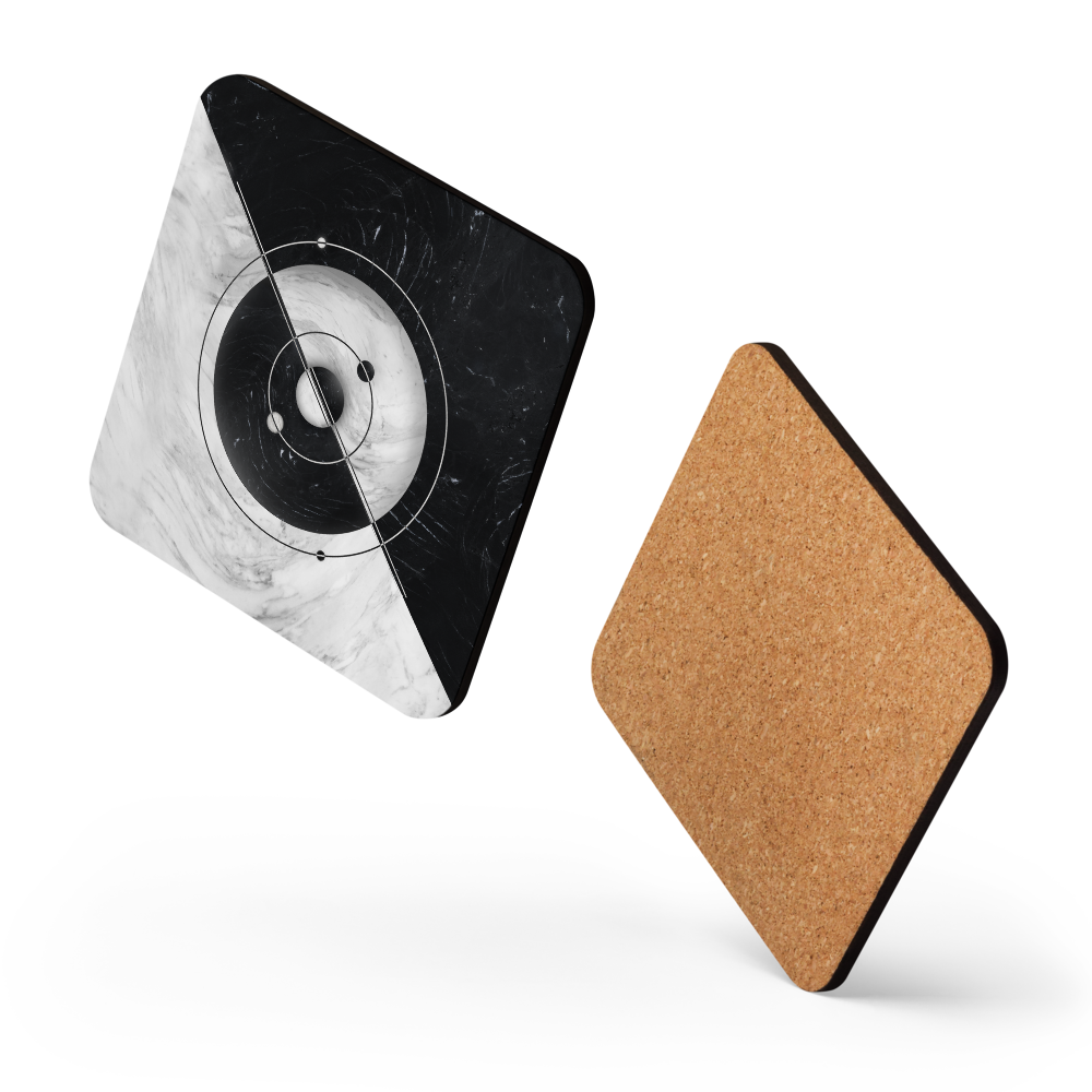 Cosmic Harmony - Cork-back coaster Print Material Creator Collective