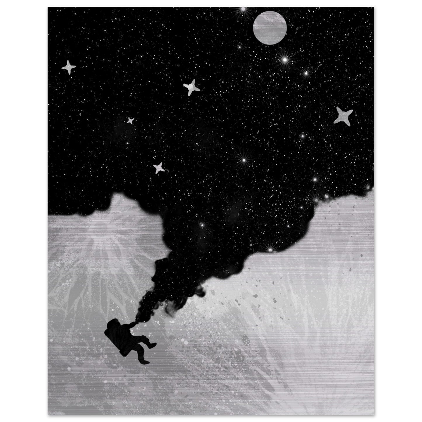 Astro Drift - Brushed Aluminum Print Print Material Creator Collective 40x50 cm / 16x20″