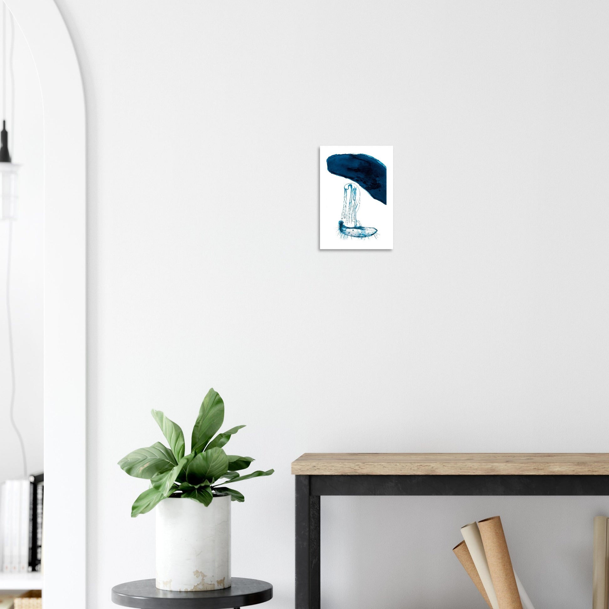 Reaching - Premium Matte Paper Poster 21x29.7 cm / 8x12" Print Material Creator Collective