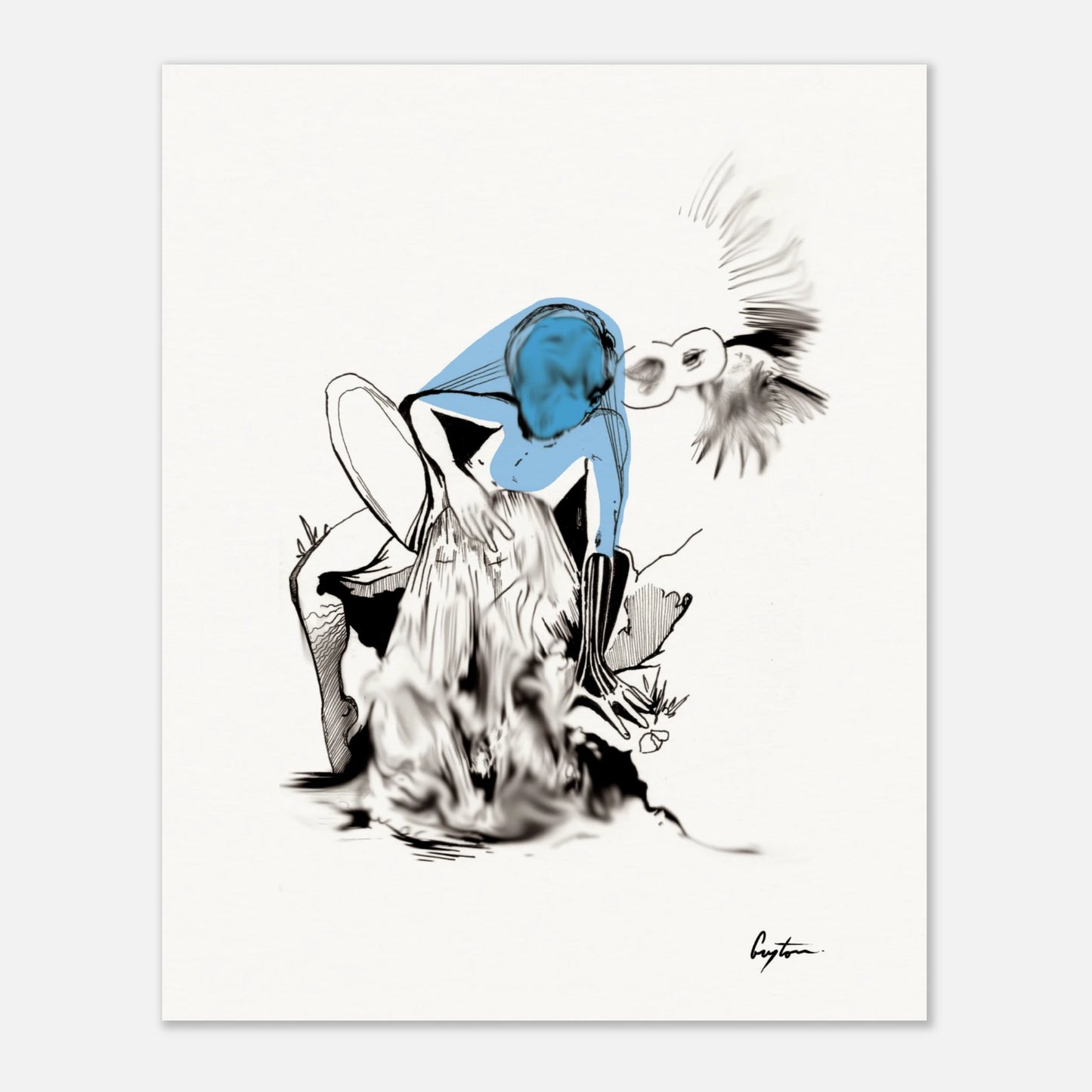 hey kid B - Museum-Quality Matte Paper Poster 20x25 cm / 8x10″ Print Material Creator Collective