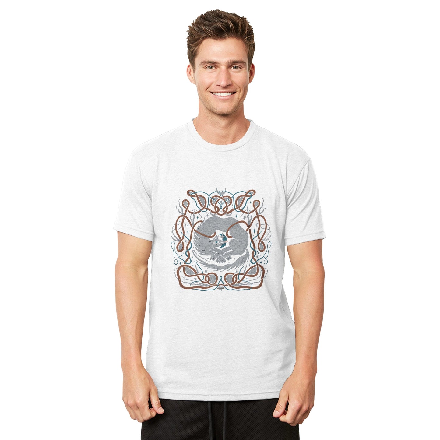 Milo - Unisex Heavyweight Crewneck T-Shirt Print Material Creator Collective