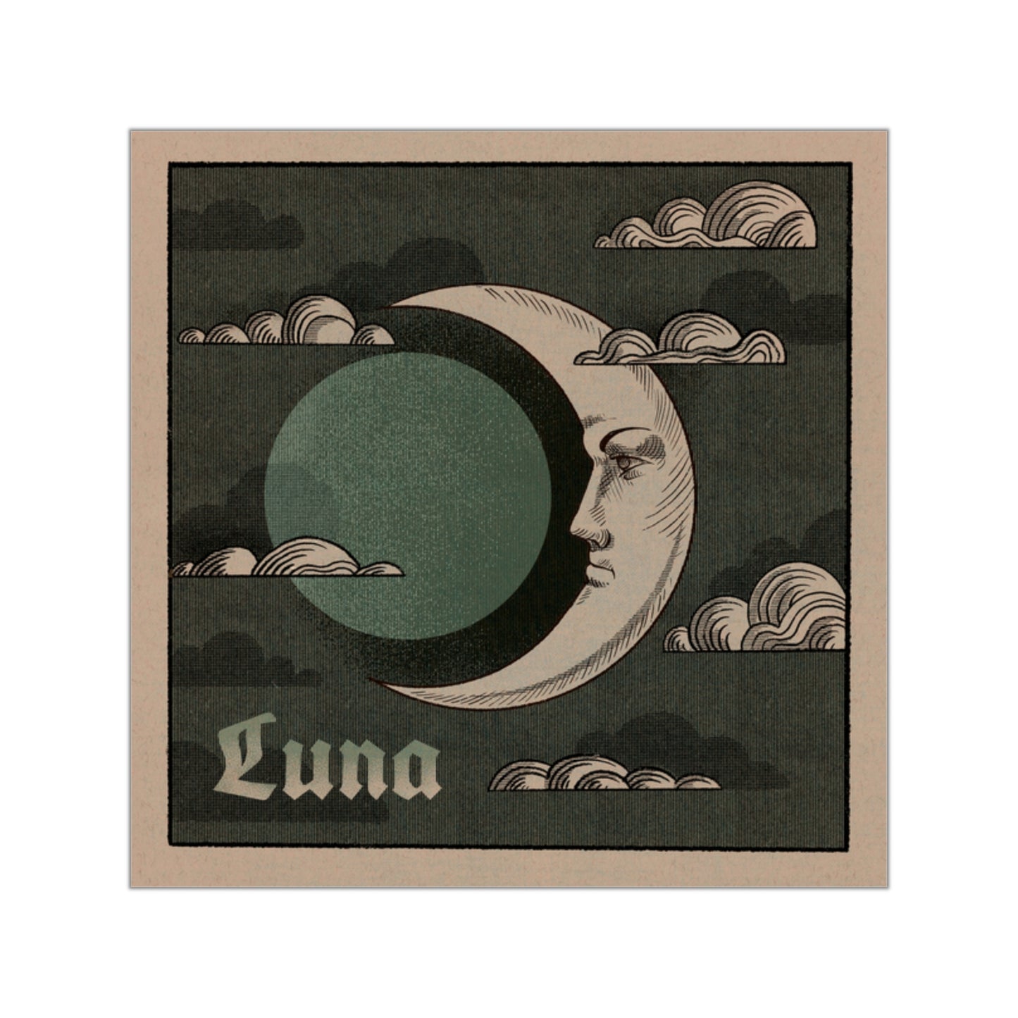 Luna - Square Vinyl Stickers