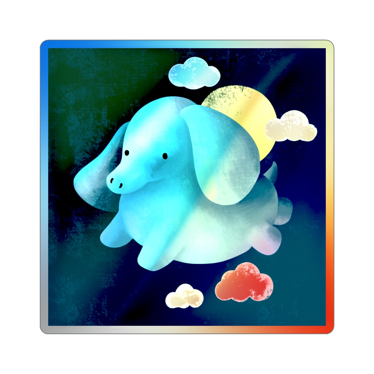 Elephant - Holographic Die-cut Stickers