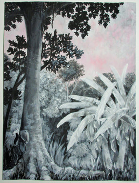 Grisaille Landscape Series: Young Silk Cotton Tree